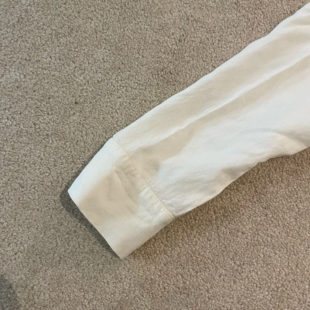 White linen midi dress from Zara with rope tie-waist in size medium - Picture 5 of 5